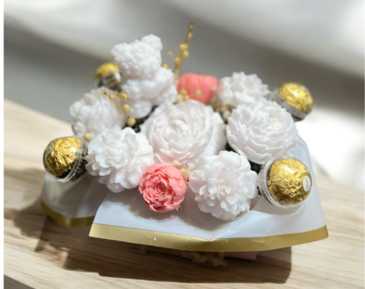 Candle Bouquet Purse | Wax Candles | Flowers and Candle Gift | L image 4