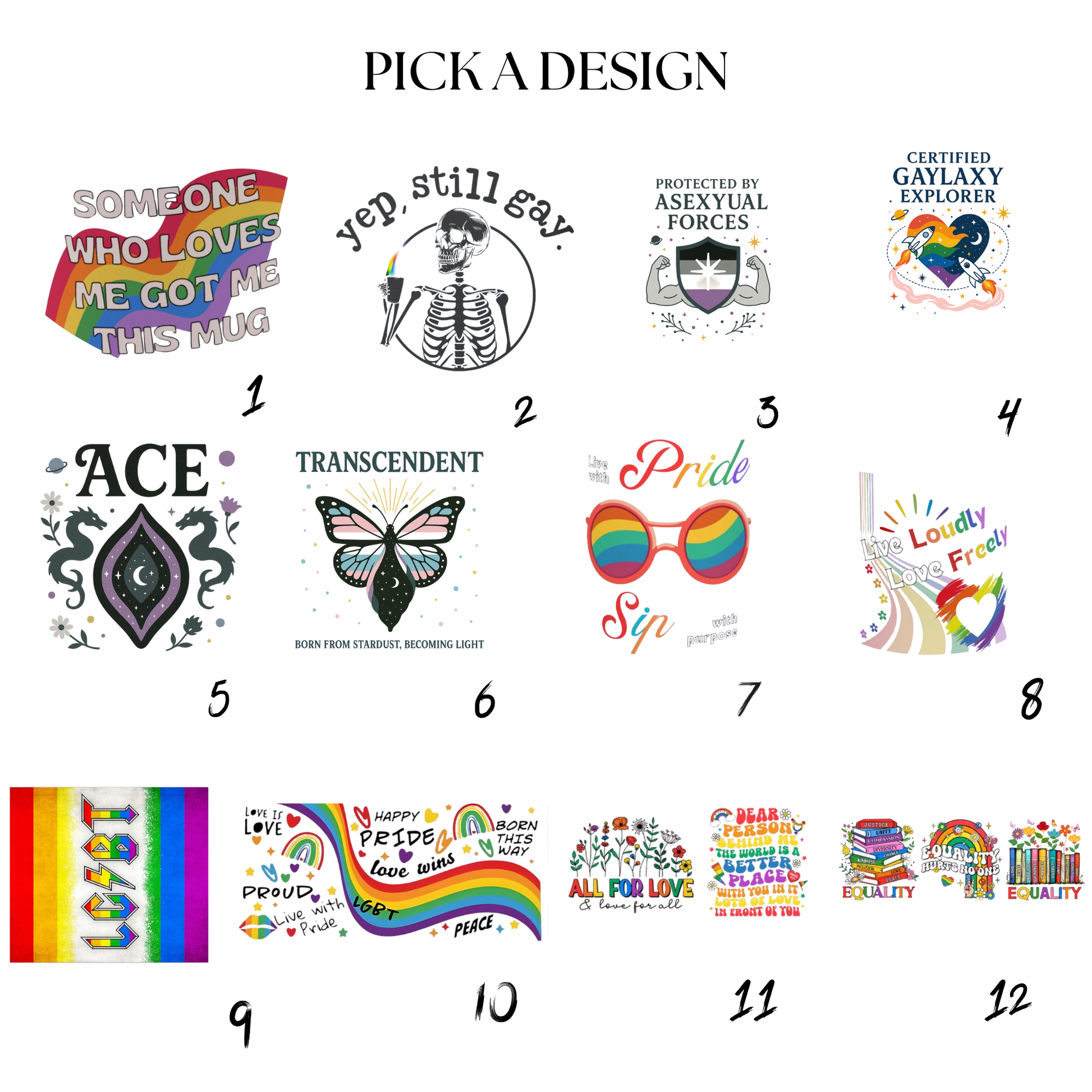 Pride Month Rainbow Tumbler 12 oz 16 oz 20 oz Customized Design with Unique image 1