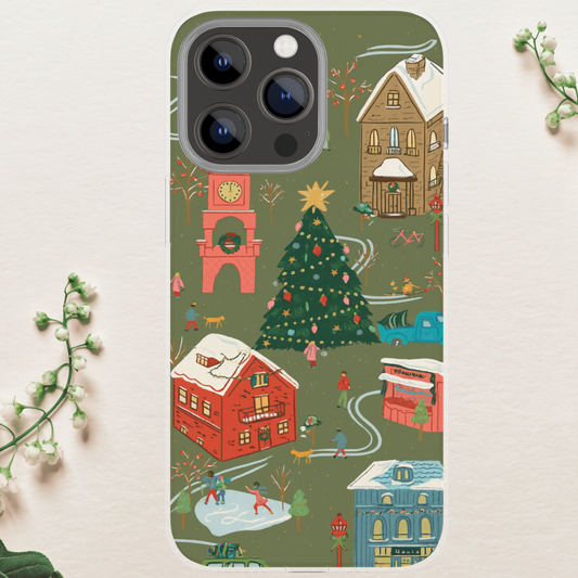 Winter Christmas phone case, holiday case 16/17  Pro image 0