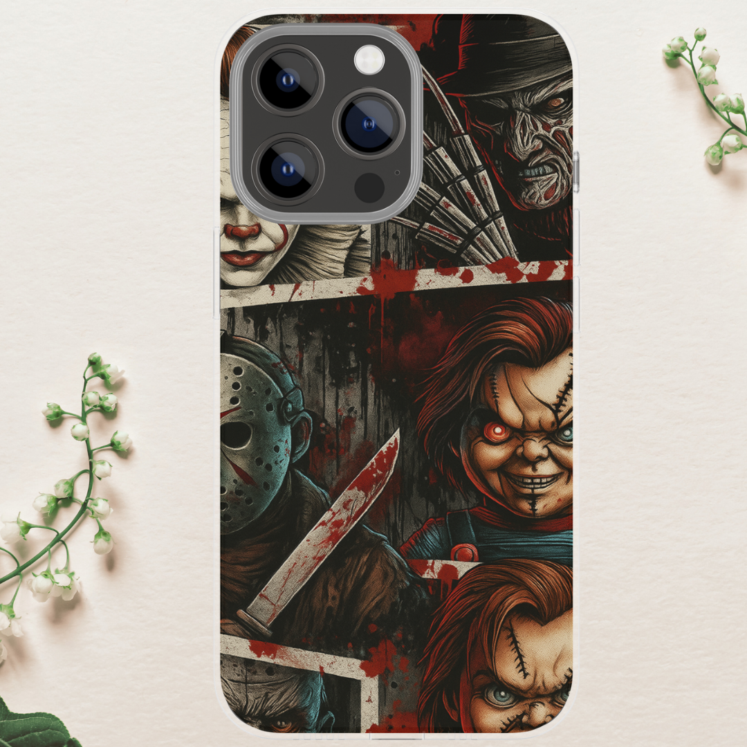 Ghostface, michael myers, pennywise Halloween Horror Phone Case: Spooky Protecti image 0