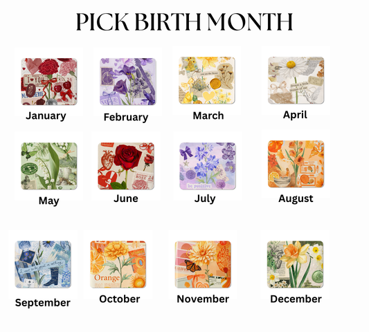 birth flower collage Mouse Pad with Non-slip Rubber Base for Smooth Gaming and O image 1