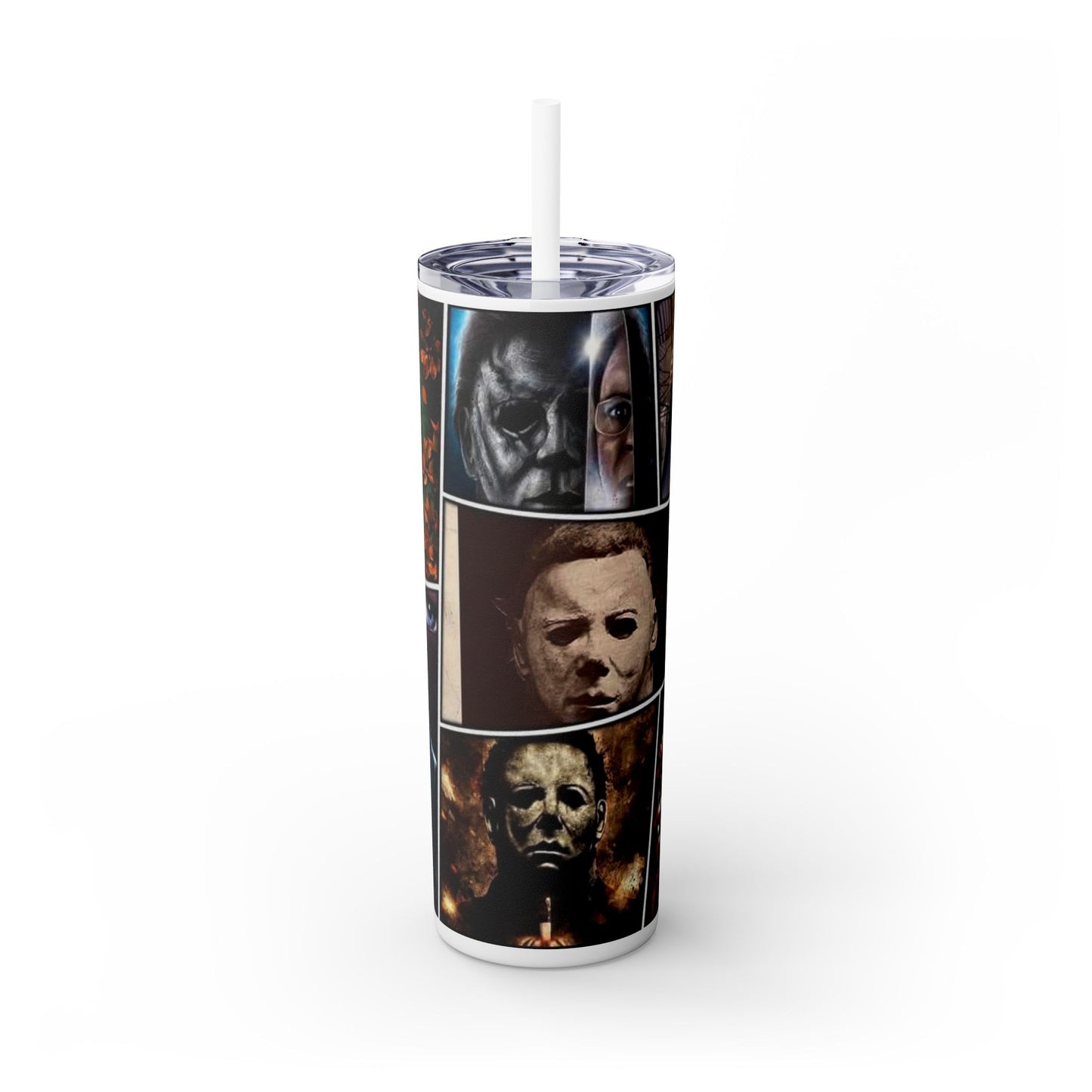 Halloween Michael Myers Horror Tumbler Spooky Protection Customized Design 12 oz image 0