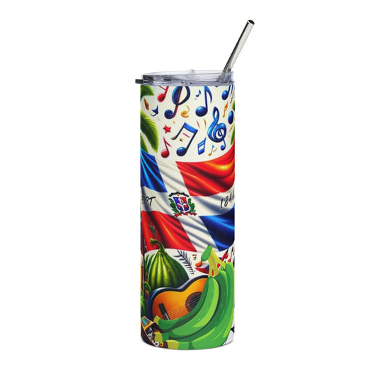 Dominican Republic Tumbler Stainless Steel Travel Mug for Coffee Tea or image 0