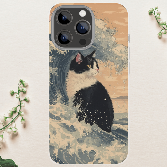 Japanese Vintage Watercolor Temple Phone Case Cherry Blossom Traditional Japan A image 0