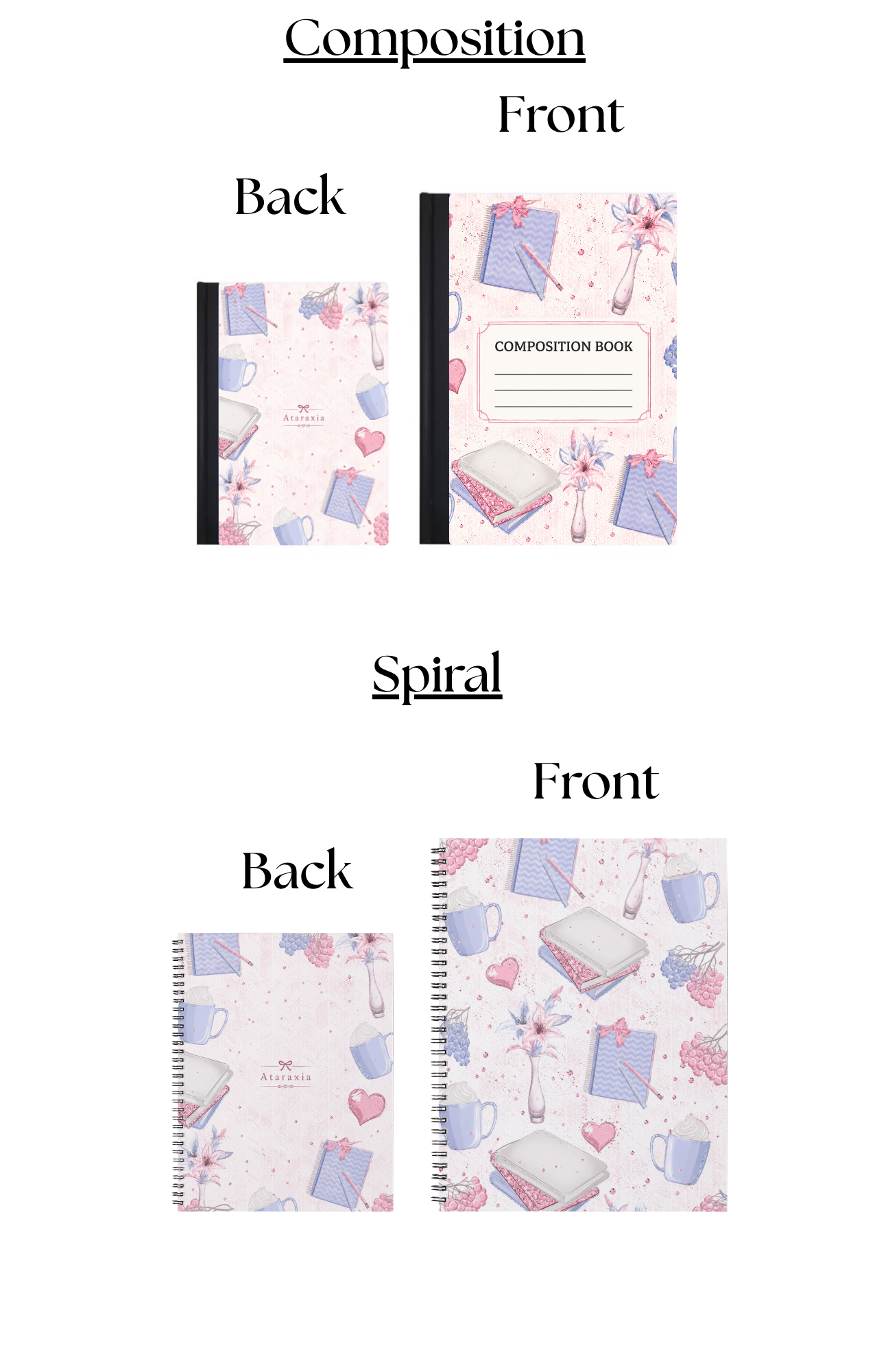 Cozy Book Lover Spiral Notebook | Reading Journal | Bookish Aesthetic Notebook | Floral Hardcover Journal | Vintage Reader Gift