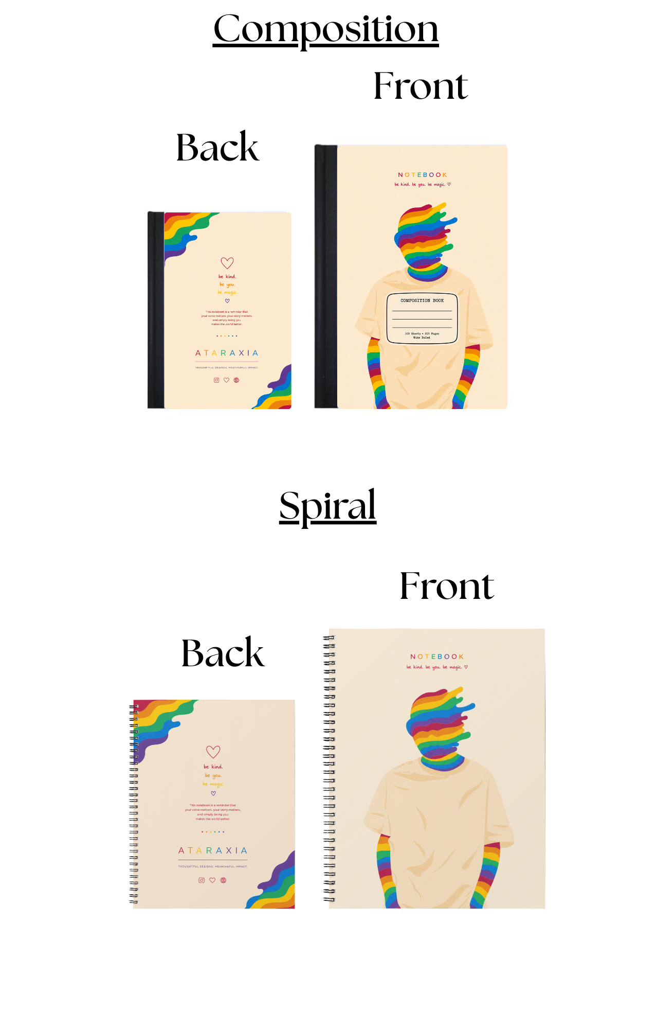 LGBTQ+ Pride Journals & Notebooks | Rainbow Inspired Covers