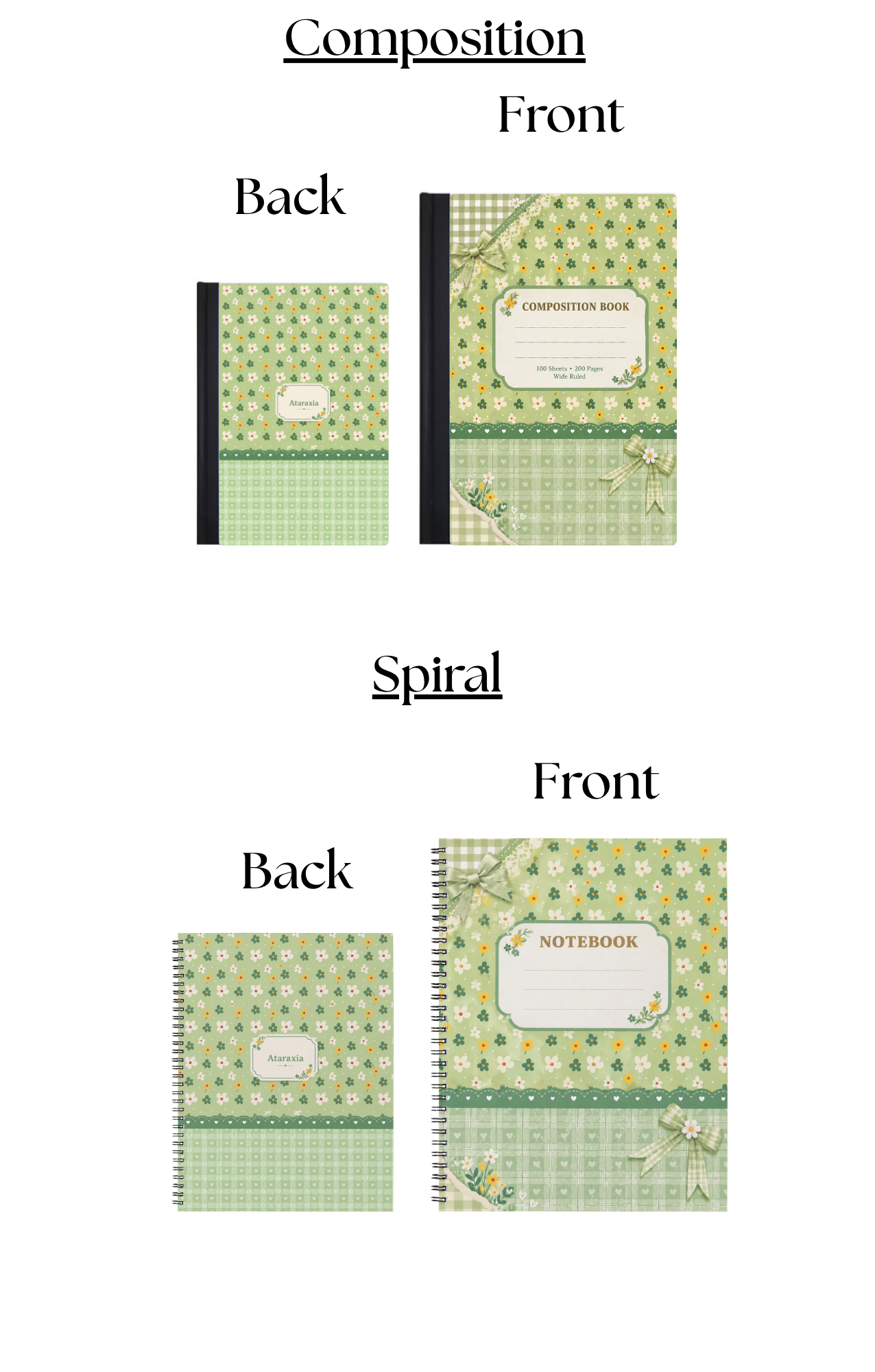 Pastel Strawberry & Daisy Notebook | Vintage-Inspired Spiral Journal