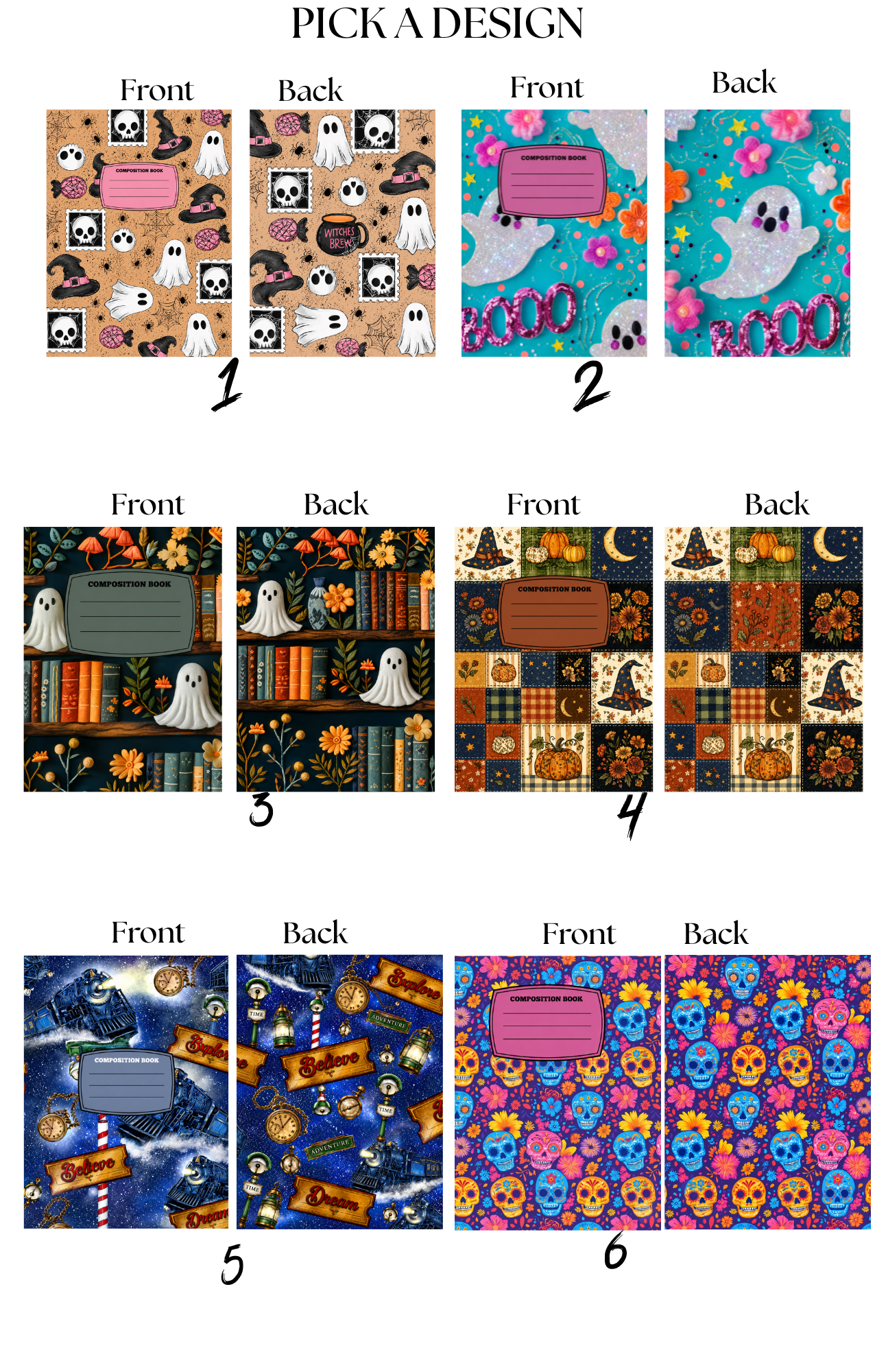 Halloween Composition Notebook | Cute Ghost & Spooky School Journal