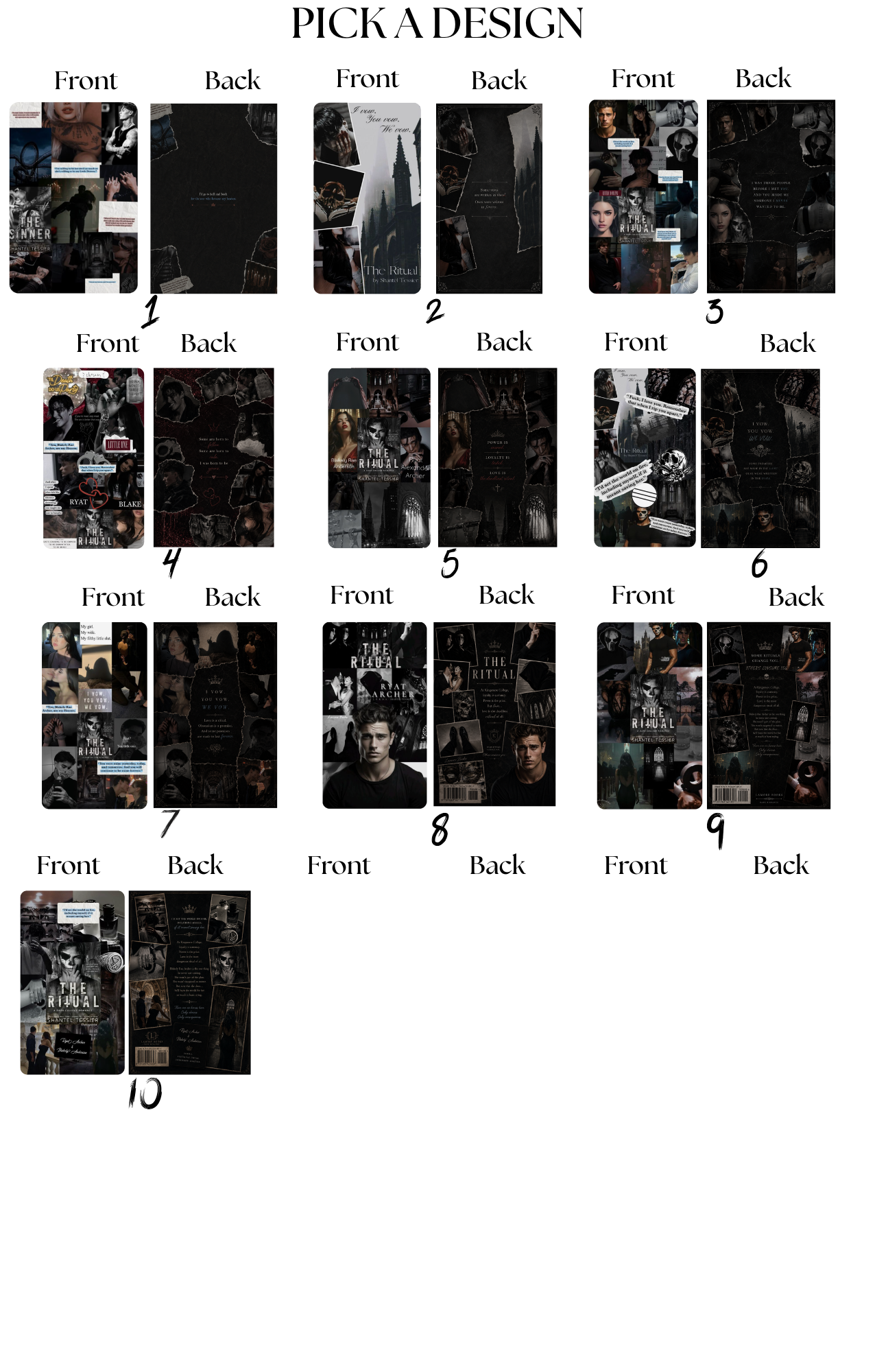 Dark Romance Inspired Notebook Collection the ritual | Gothic Bookish Journals