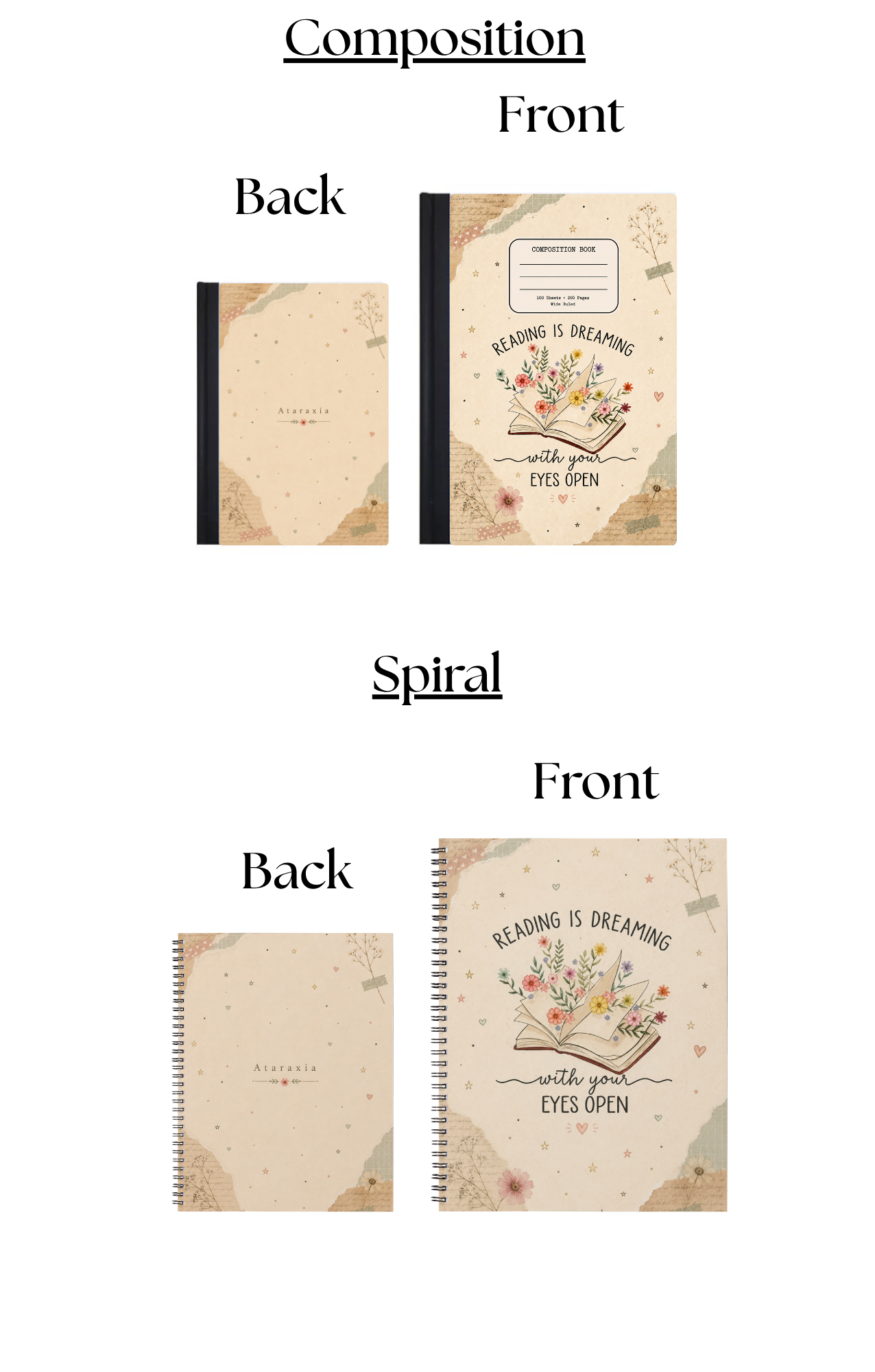 Reading Lover Notebooks | Literary Aesthetic Journal Collection